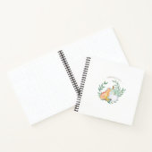 Waterverf Fox en Witte Pompoen Journaling Notitieboek (Binnen)