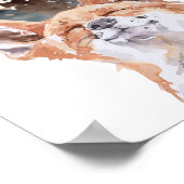 Waterverf Fox Forest Nursery Child Woodland Poster (Hoek)