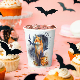 Waterverf Fox Halloween Papieren Bekers