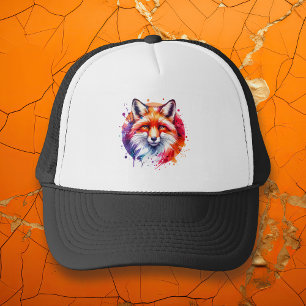 Waterverf Fox Illustratie Trucker Pet