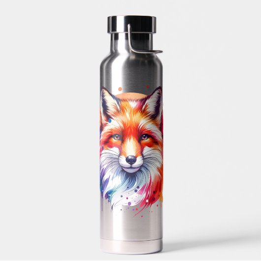 Waterverf Fox Illustratie Waterfles (Links)