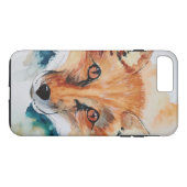 Waterverf Fox in het wild Abstract zoogdier schild Case-Mate iPhone Case (Achterkant (Horizontaal))
