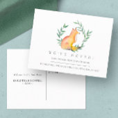 Waterverf Fox New Home Moving Aankondiging Briefkaart