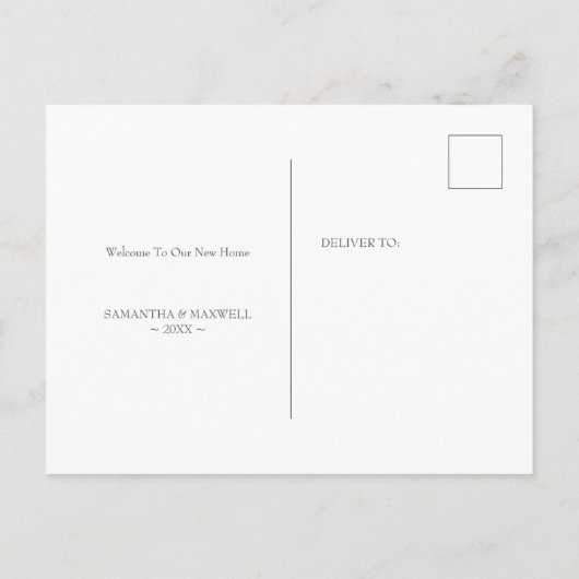 Waterverf Fox New Home Moving Aankondiging Briefkaart (Achterkant)