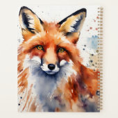 Waterverf Fox Portrait Planner (Achterkant)