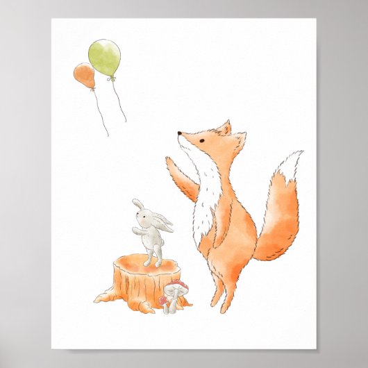 Waterverf Fox Poster (Voorkant)