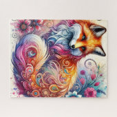 Waterverf Fox Puzzel (Horizontaal)