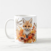 Waterverf Fox rustieke Herfst Koffiemok (Links)