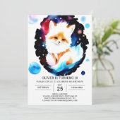 Waterverf Fox Verjaardagsavontuur Kaart (Staand voorkant)