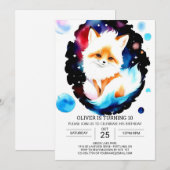 Waterverf Fox Verjaardagsavontuur Kaart (Voorkant / Achterkant)