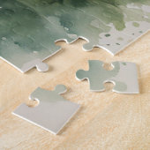 Waterverf Fox Vibrant Forest voor Natuur liefhebbe Legpuzzel (Zijkant)