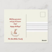 Waterverf Fox wenst u een heel vrolijk kerstfeest Briefkaart (Achterkant)