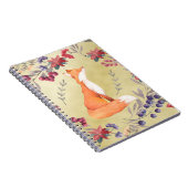 Waterverf Fox Winter Berries Gold Notitieboek (Rechterzijde)