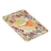 Waterverf Fox Winterbessen Goud Magneet (Rechterzijde)