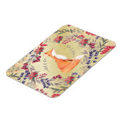 Waterverf Fox Winterbessen Goud Magneet (Linkerzijde)