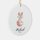 Waterverf Fox Woodland ornament Boy (Rechts)