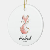 Waterverf Fox Woodland ornament Boy (Links)