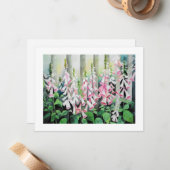 Waterverf Foxhandschoenen Notitiekaartje (Voorkant / Achterkant in situ)