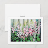 Waterverf Foxhandschoenen Notitiekaartje (Voorkant / Achterkant)