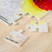 Waterverf frambozen en amandelen legpuzzel (Zijkant)