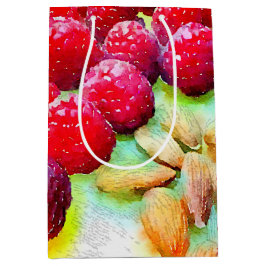 Waterverf frambozen en amandelen medium cadeauzakje