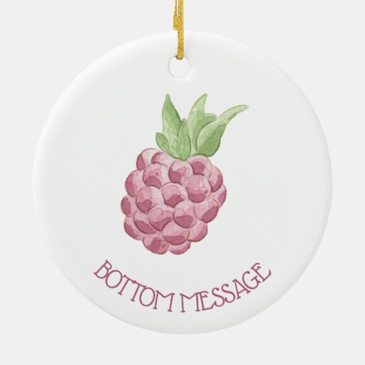Waterverf frambozen keramisch ornament (Achterkant)
