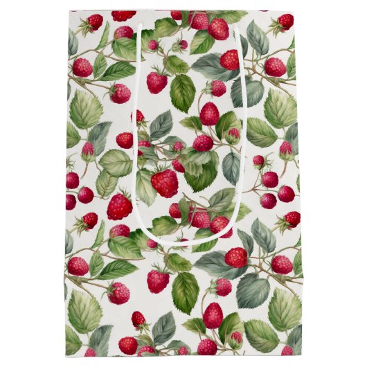 Waterverf frambozen medium cadeauzakje (Achterkant)