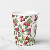 Waterverf frambozen papieren bekers (Rechts)