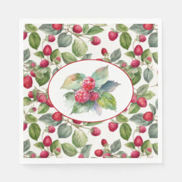 Waterverf frambozen servet