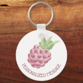 Waterverf frambozen sleutelhanger (Voorkant)