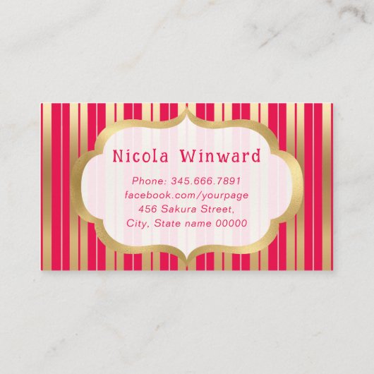 Waterverf frambozen taarten en jam bakkerij visitekaartje (Achterkant)