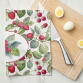 Waterverf frambozen theedoek (Quarter Fold)