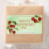 Waterverf Frambozenetiket Etiket (Insitu)