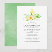 Waterverf Frangipani-bevestiging Kaart (Voorkant / Achterkant)