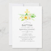 Waterverf Frangipani Doop of doop Kaart (Voorkant)