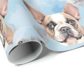 Waterverf Frans buldog patroon Cadeaupapier (Rol Hoek)