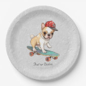 Waterverf Frans Bulldog papier Bord (Voorkant)