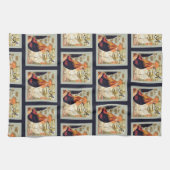 Waterverf Frans Land Colorful Rooster Kitchen Theedoek (Horizontaal)