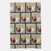 Waterverf Frans Land Colorful Rooster Kitchen Theedoek (Verticaal)