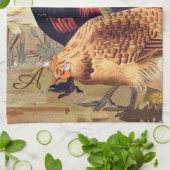 Waterverf Frans Land Colorful Rooster Kitchen Theedoek (Gevouwen)