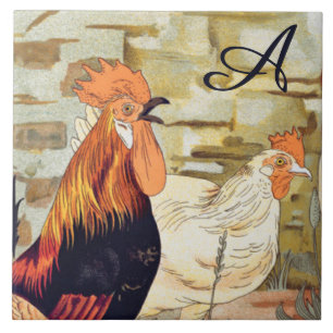 Waterverf Frans land kleurrijke rooster Tegeltje