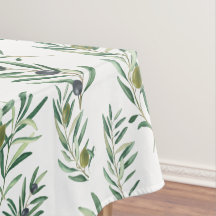 Waterverf Frans Landelijk Chic Groen Olijf Patroon