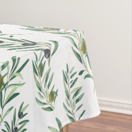 Waterverf Frans Landelijk Chic Groen Olijf Patroon Tafelkleed