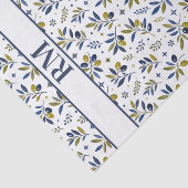 Waterverf Frans Landelijk Olijfpatroon Monogram Tissuepapier (Detail)