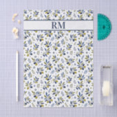 Waterverf Frans Landelijk Olijfpatroon Monogram Tissuepapier (Craft)