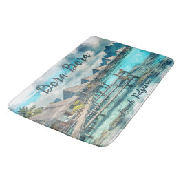 Waterverf Frans-Polynesië Bora Bora Serenity | Badmat