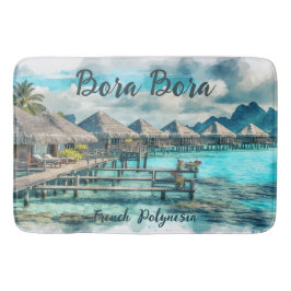 Waterverf Frans-Polynesië Bora Bora Serenity | Badmat
