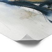 Waterverf Franse buldog zittend Poster (Hoek)