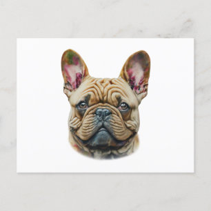 Waterverf Franse Bulldog Briefkaart