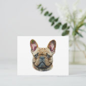 Waterverf Franse Bulldog Briefkaart (Staand voorkant)